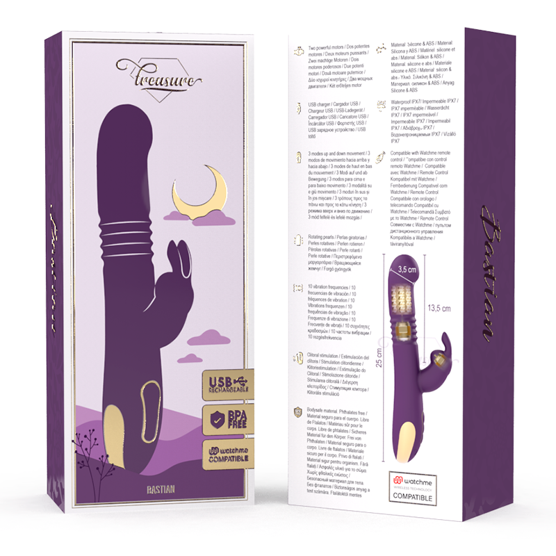 Treasure Bastian Rabbit UP Down Rotator Vibrator Watchme Remote Control - 3
