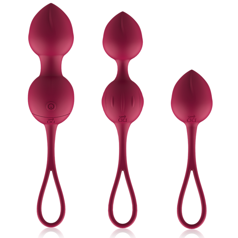 Cici Beauty Premium Silicone 3 Vibrating Kegel Beads Remote Control - 3