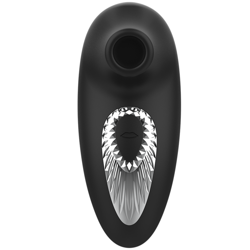 Black Silver Drake Deluxe Sucking Vibe Rechargeable Silicone - 3