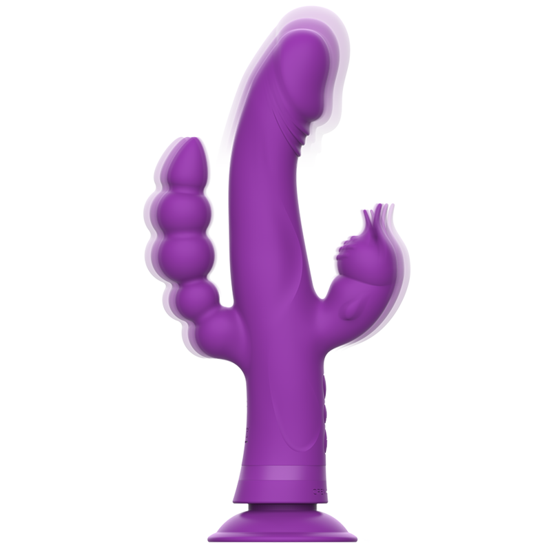 Intense High Tech Casanova Rabbit Silicone Vibrator Triple Motor - 2