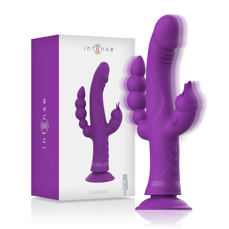Intense High Tech Casanova Rabbit Silicone Vibrator Triple Motor