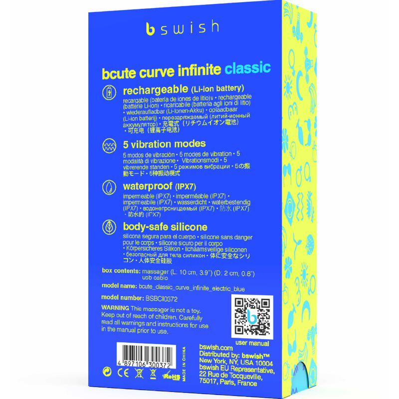 Swish Bcute Curve Infinite Classic Rechargeable Vibrator Silicone - 5