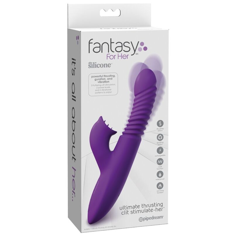 Fantasy For Her Clitoris Stimulator With Heat Oscillation And Vibration Function Violet - 5