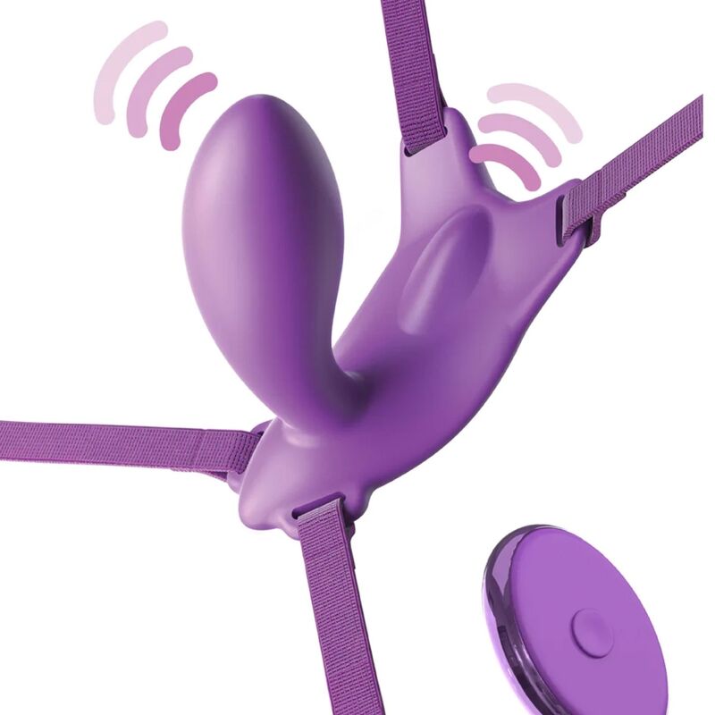 Fantasy For Her Butterfly Harness G Spot With Vibrator Rechargeable Remote Control Violet - 2