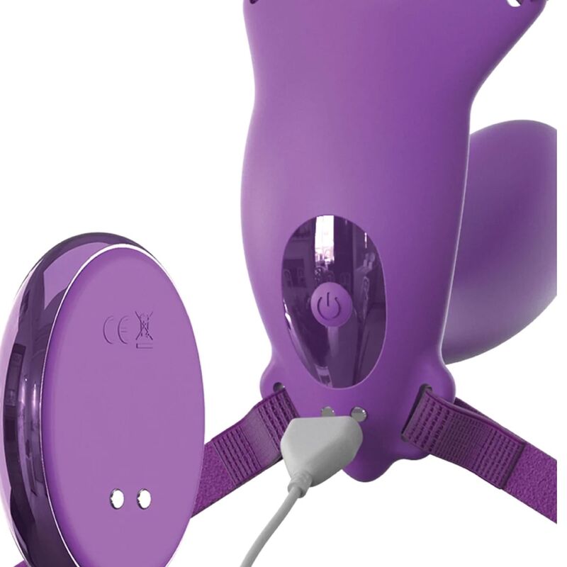 Fantasy For Her Butterfly Harness G Spot With Vibrator Rechargeable Remote Control Violet - 3