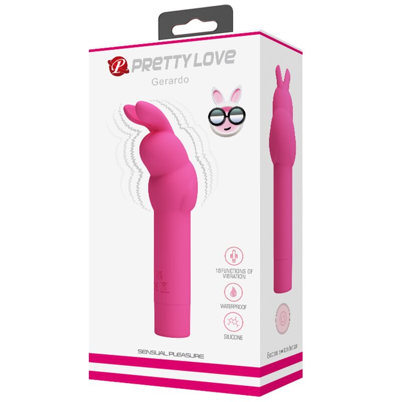 Fun Toys Pretty Love Gerardo Fuschia Rabbit Silicone Vibrator - 5