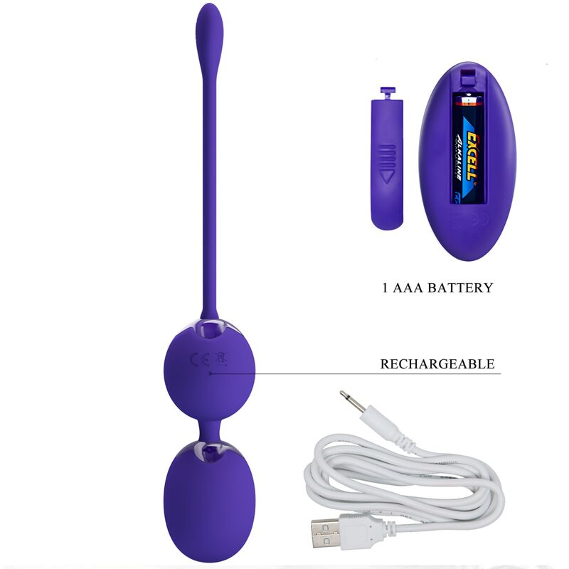 Remote Control Pretty Love Willie Youth Remote Control Balls Violet Vibration - 5