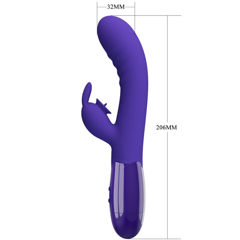 High Tech Pretty Love Cerberus Youth Violet Rabbit Vibrator - 5