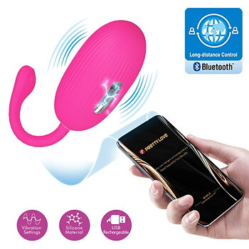 APP Pretty Love Doreen Rechargeable Vibrating Egg Magenta Remote Control