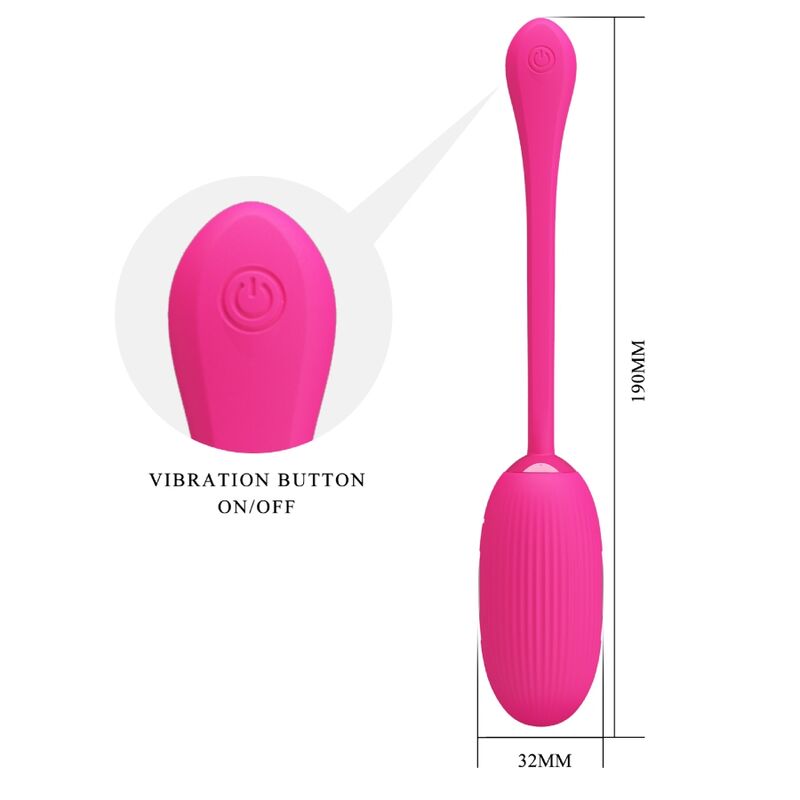 APP Pretty Love Doreen Rechargeable Vibrating Egg Magenta Remote Control - 5