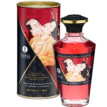 Shunga Oils Strawberries And Cava Heat Effect Massage 100 Ml