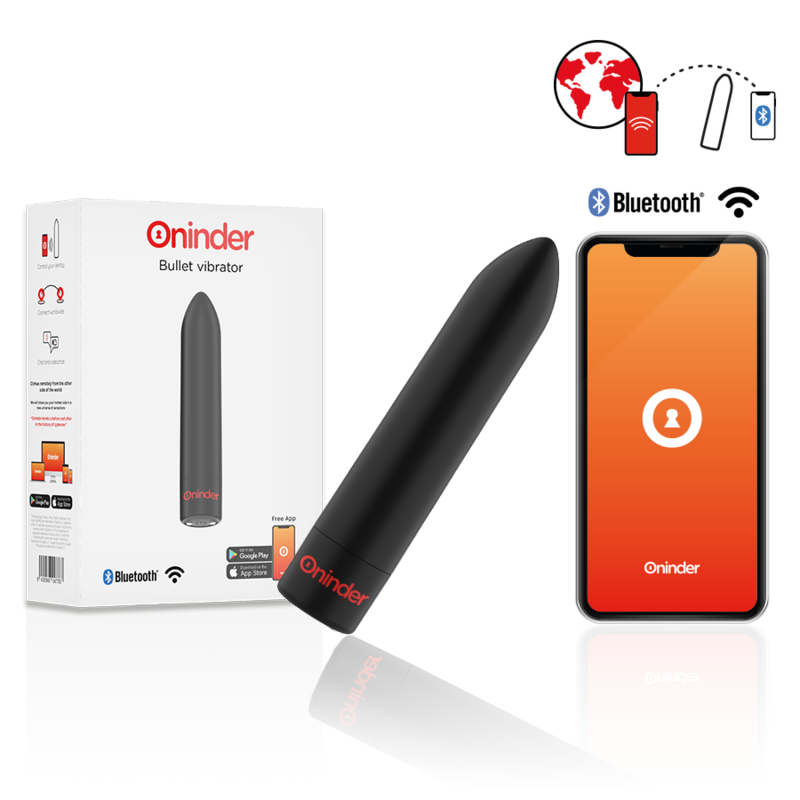 Oninder Berlin Bullet Vibrator 9 Modes 8 5 X 2 Cm Free APP