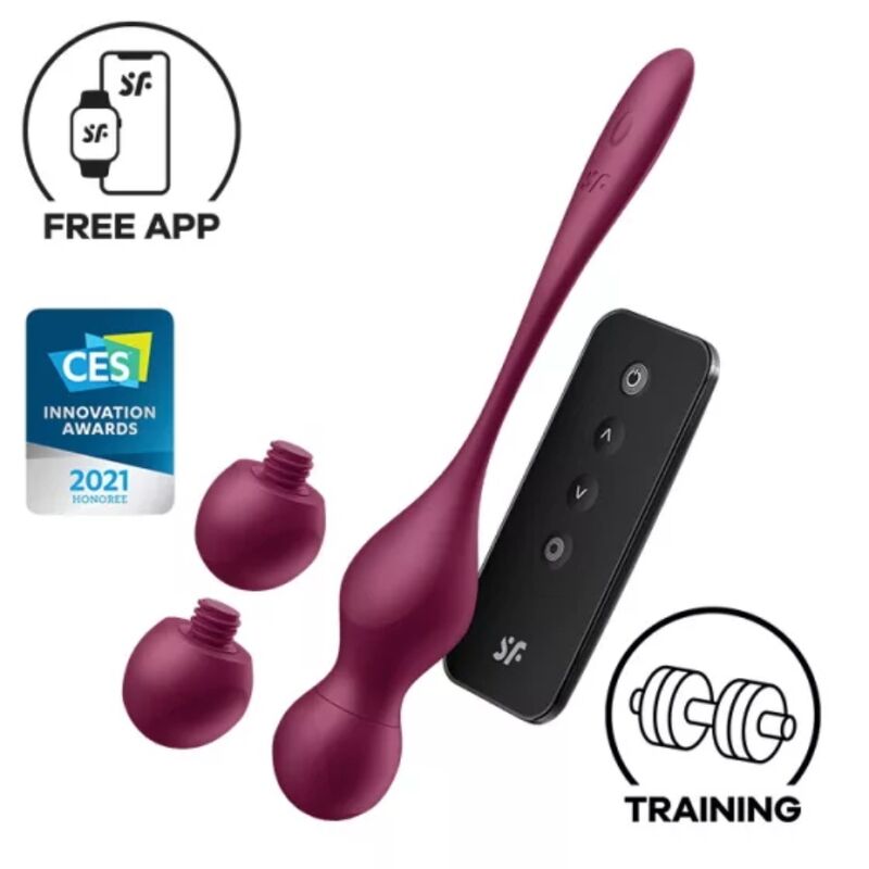 Satisfyer Vibrator Love Birds Vary Vibrating Balls Free APP Wine