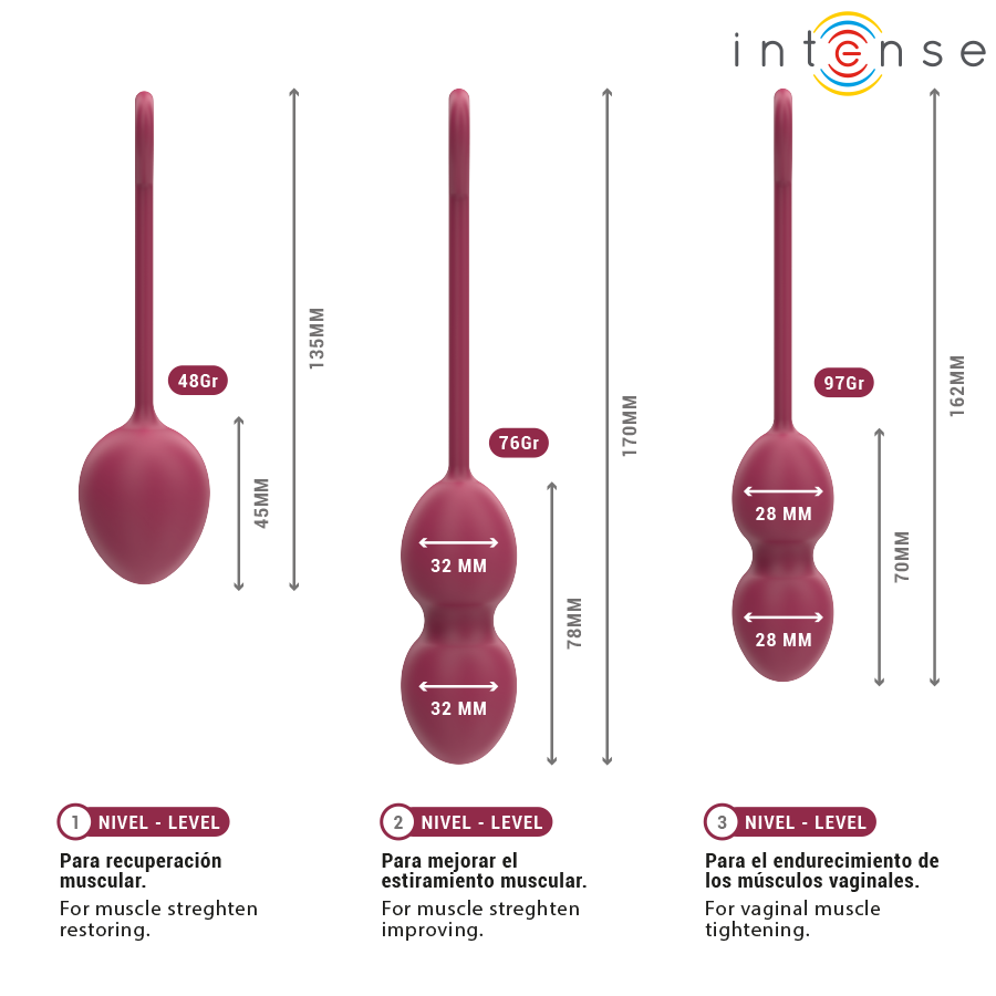 Intense Health Kegel Charli Kegel Ball Kit Violet - 5