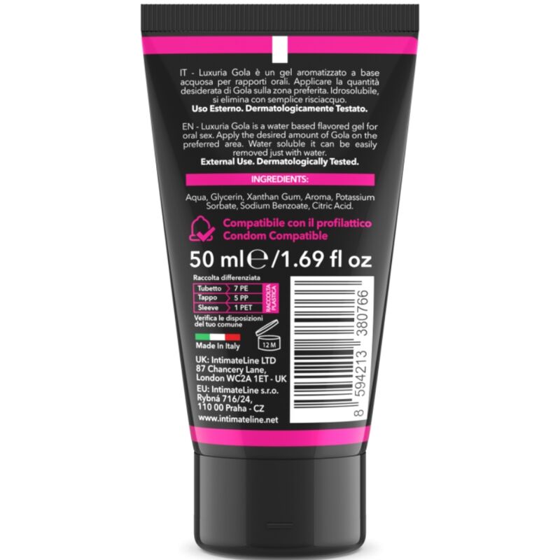 Intimateline Luxuria Oral Sex Gel Cherry Flavor 50 Ml - 2