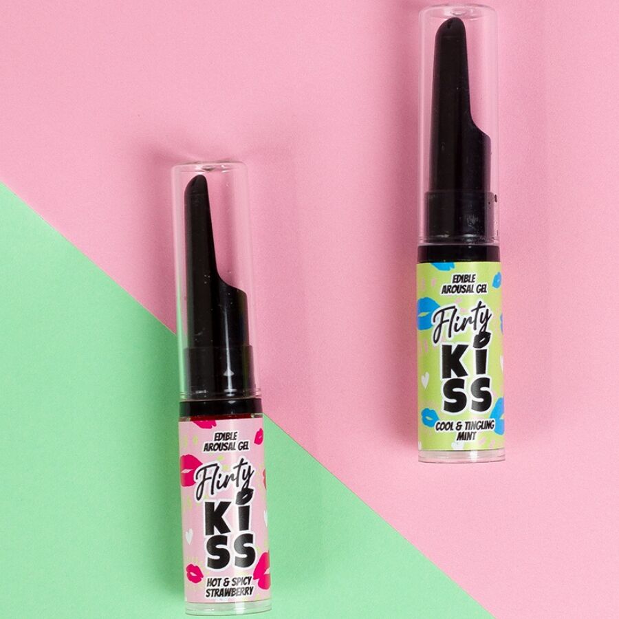 Secretplay Cosmetic Flirty Kiss Gels With Oral Sex Effects Strawberry Mint 2 X 8 Gr - 4