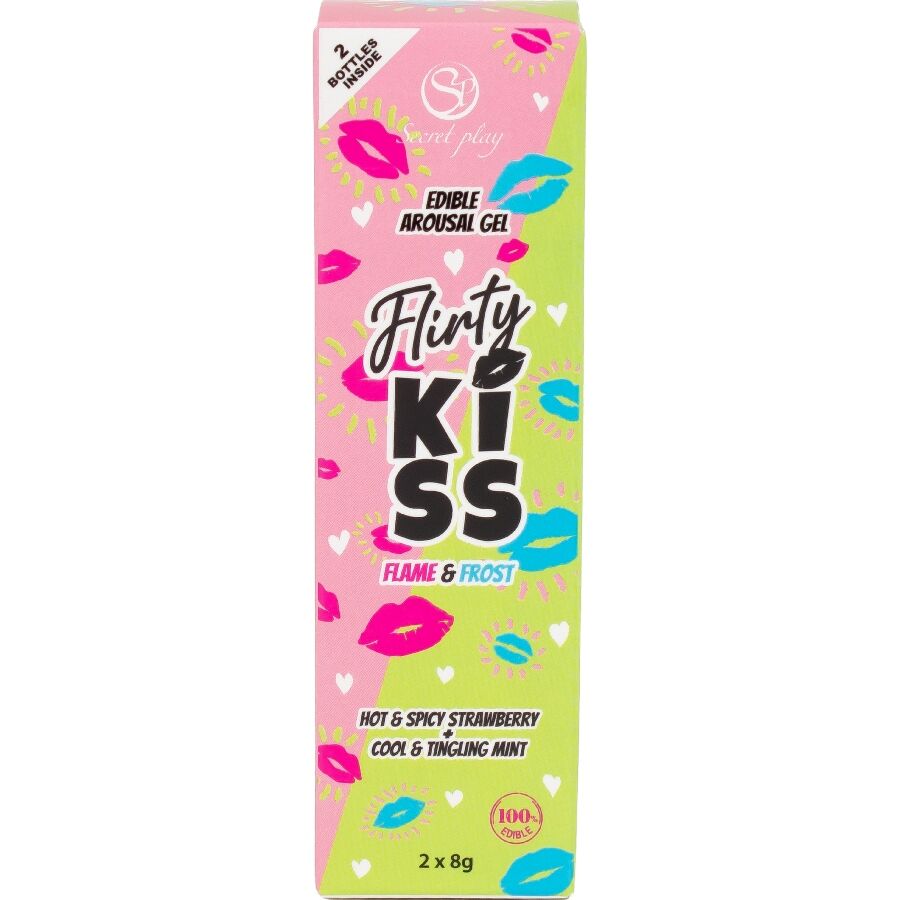 Secretplay Cosmetic Flirty Kiss Gels With Oral Sex Effects Strawberry Mint 2 X 8 Gr - 5