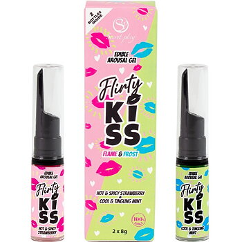 Secretplay Cosmetic Flirty Kiss Gels With Oral Sex Effects Strawberry Mint 2 X 8 Gr