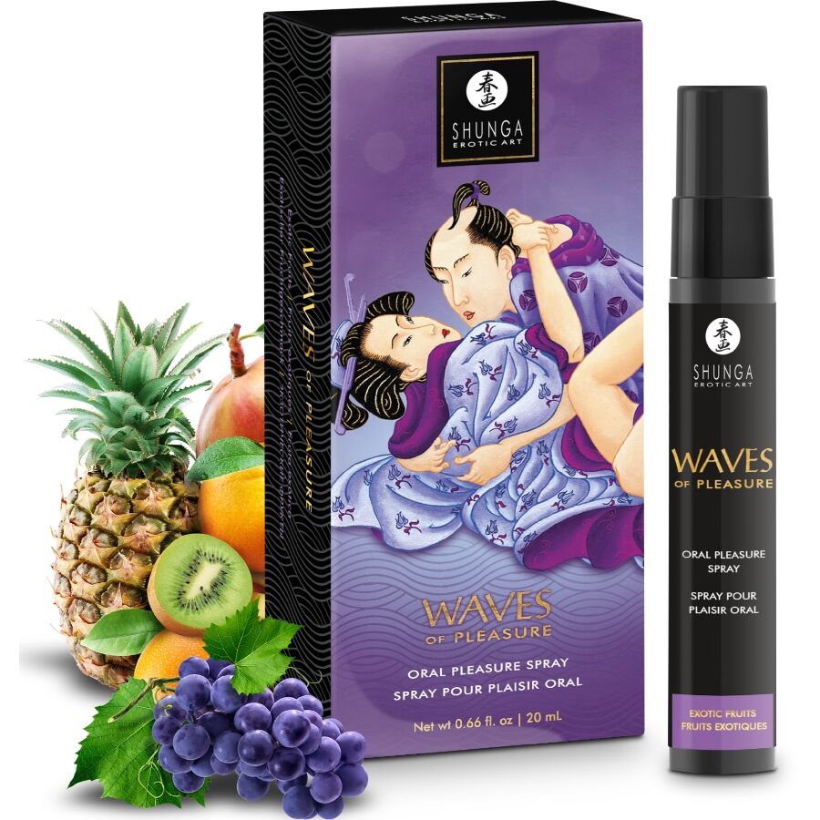 Shunga Aphrodisiacs Waves Pleasure Spray Oral Seductive Exotic Fruits 20 Ml
