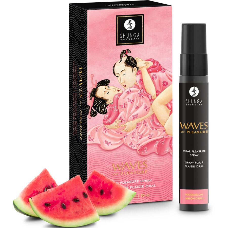 Shunga Aphrodisiacs Waves Pleasure Spray Oral Seductive Watermelon 20 Ml