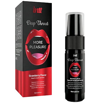 Intt Unisex Arousal Gel Deep Throat More Pleasure Oral Spray Strawberry Flavor