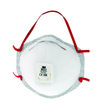 FILTRERANDE HALVMASK 3M 8833F KLASS P3 M VENTIL 10-Pack