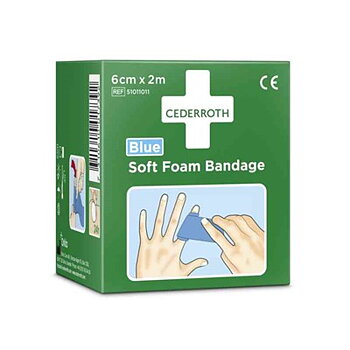 SOFT FOAM BANDAGE BLUE 6CMX2M