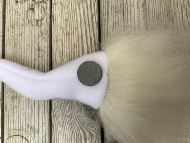 Tomtemagnet Vit Mössa Islandsfår Vitt Skägg - 2