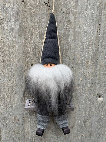 Gungtomte Grå Mössa Tomtefar Islandsfår