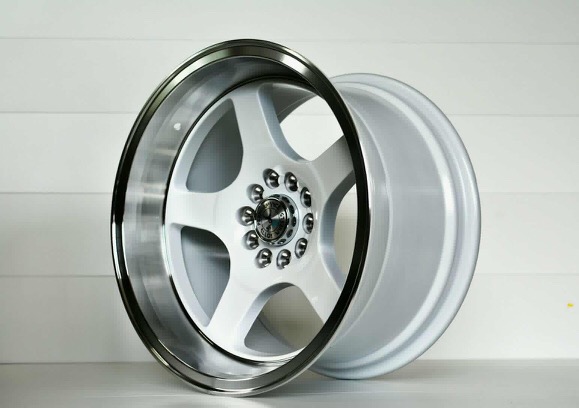 59°North Wheels D-004 9,5x17" ET5 5x114,3/5x120 white/polished lip - 7