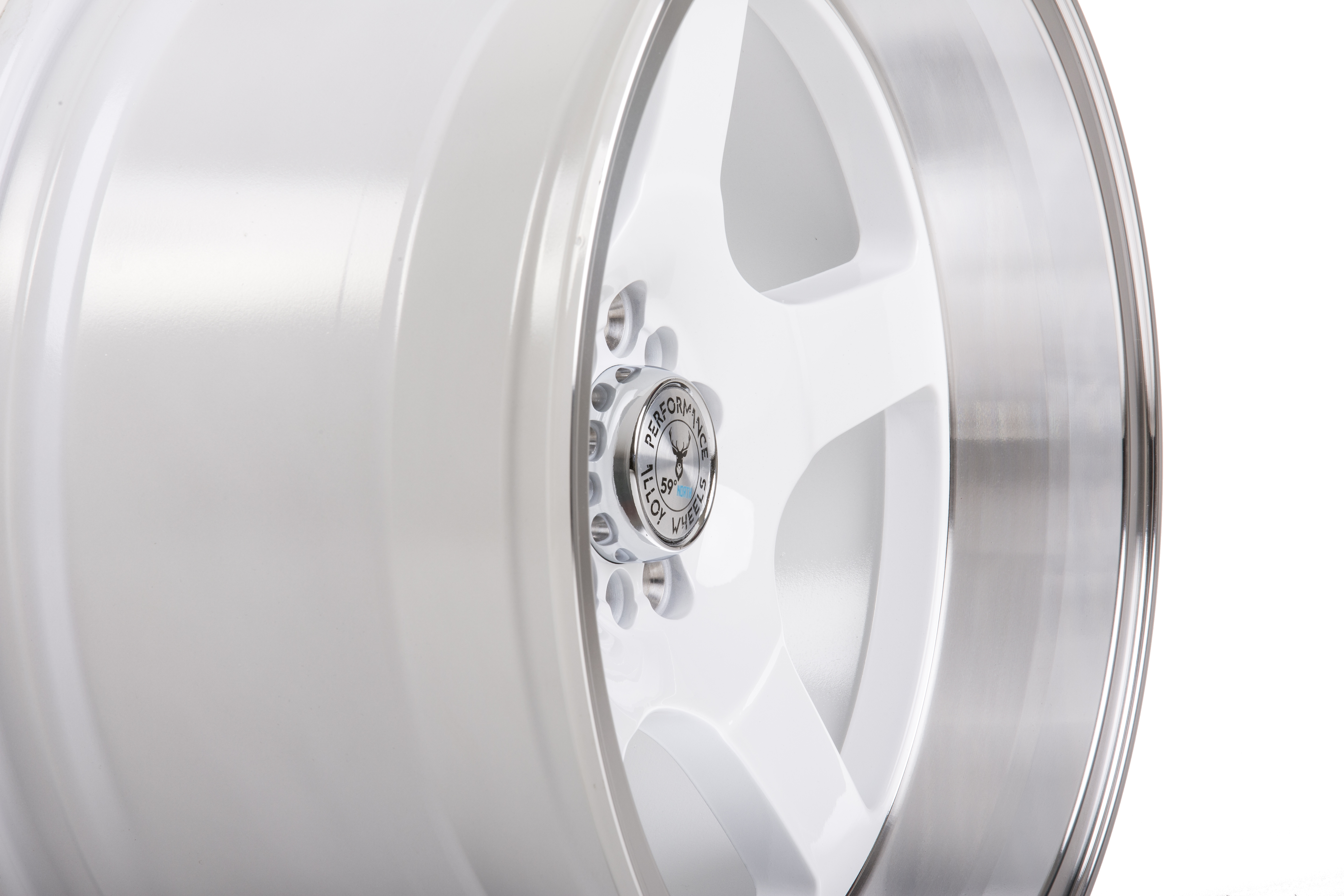 59°North Wheels D-004 9,5x17" ET5 5x114,3/5x120 white/polished lip - 4