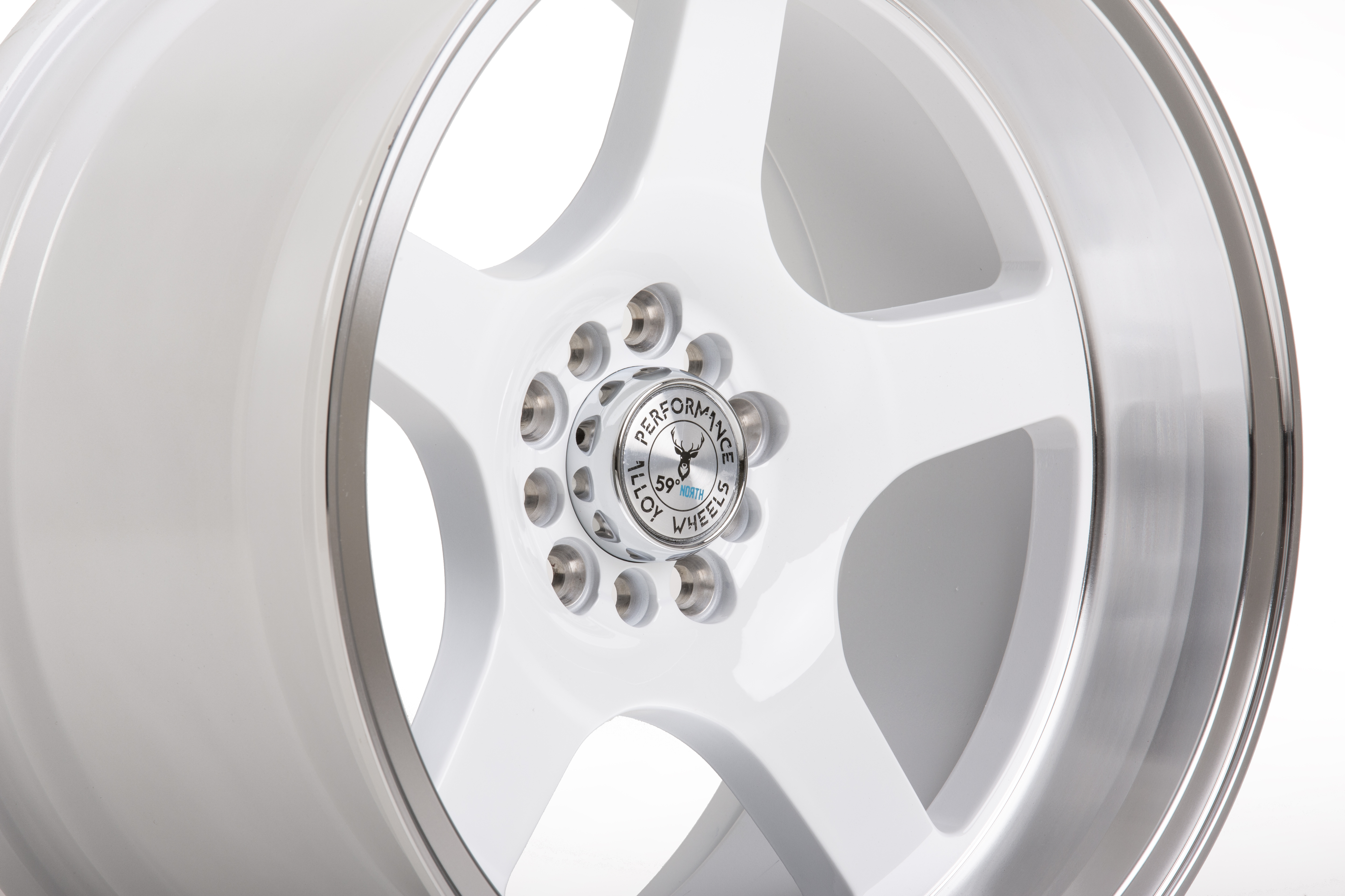 59°North Wheels D-004 9,5x17" ET5 5x100/5x108 white/polished lip - 2
