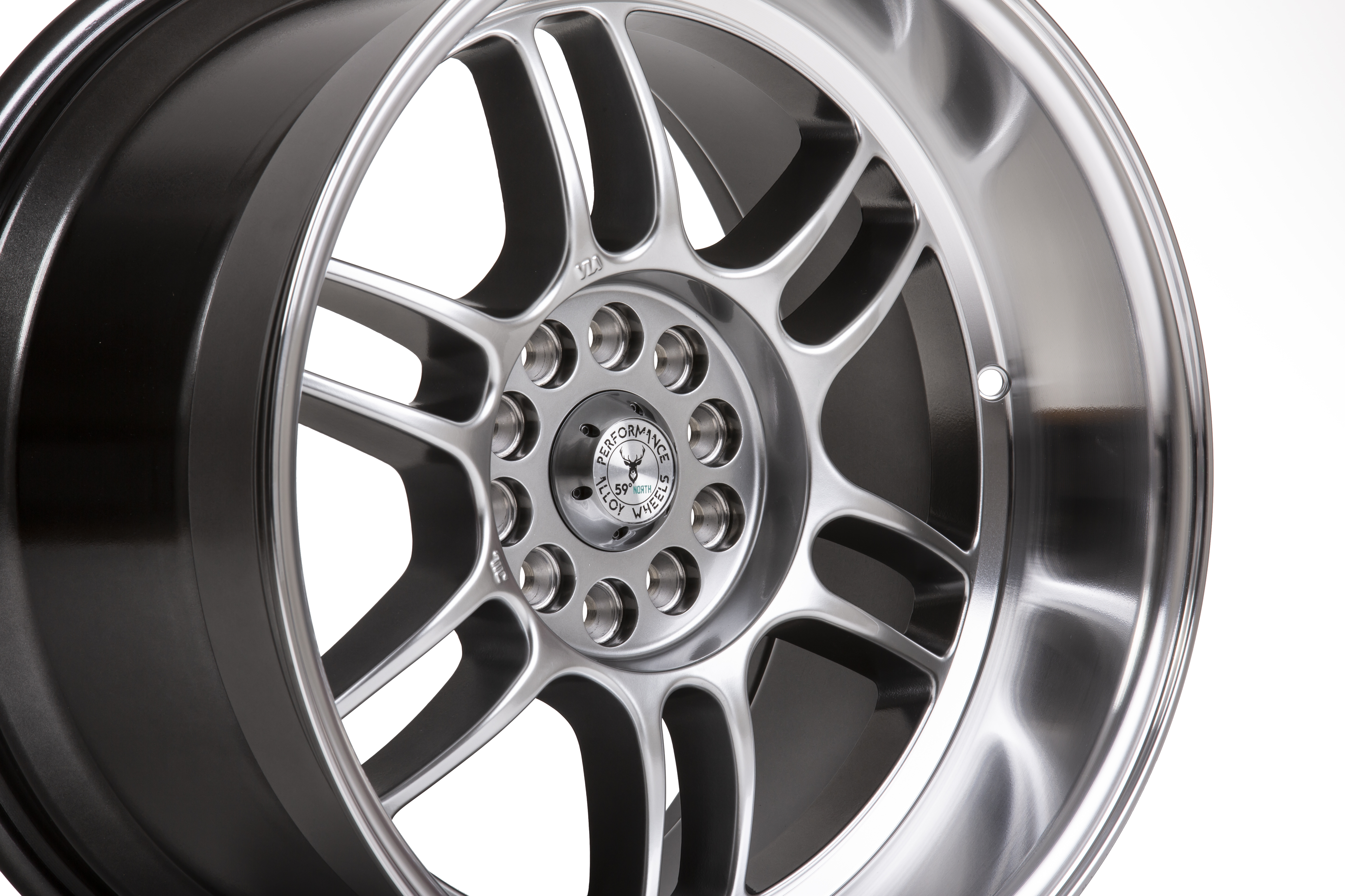 59°North Wheels D-006 10,5x18" ET15 5x114,3/5x120 Hyperblack/polished lip - 2