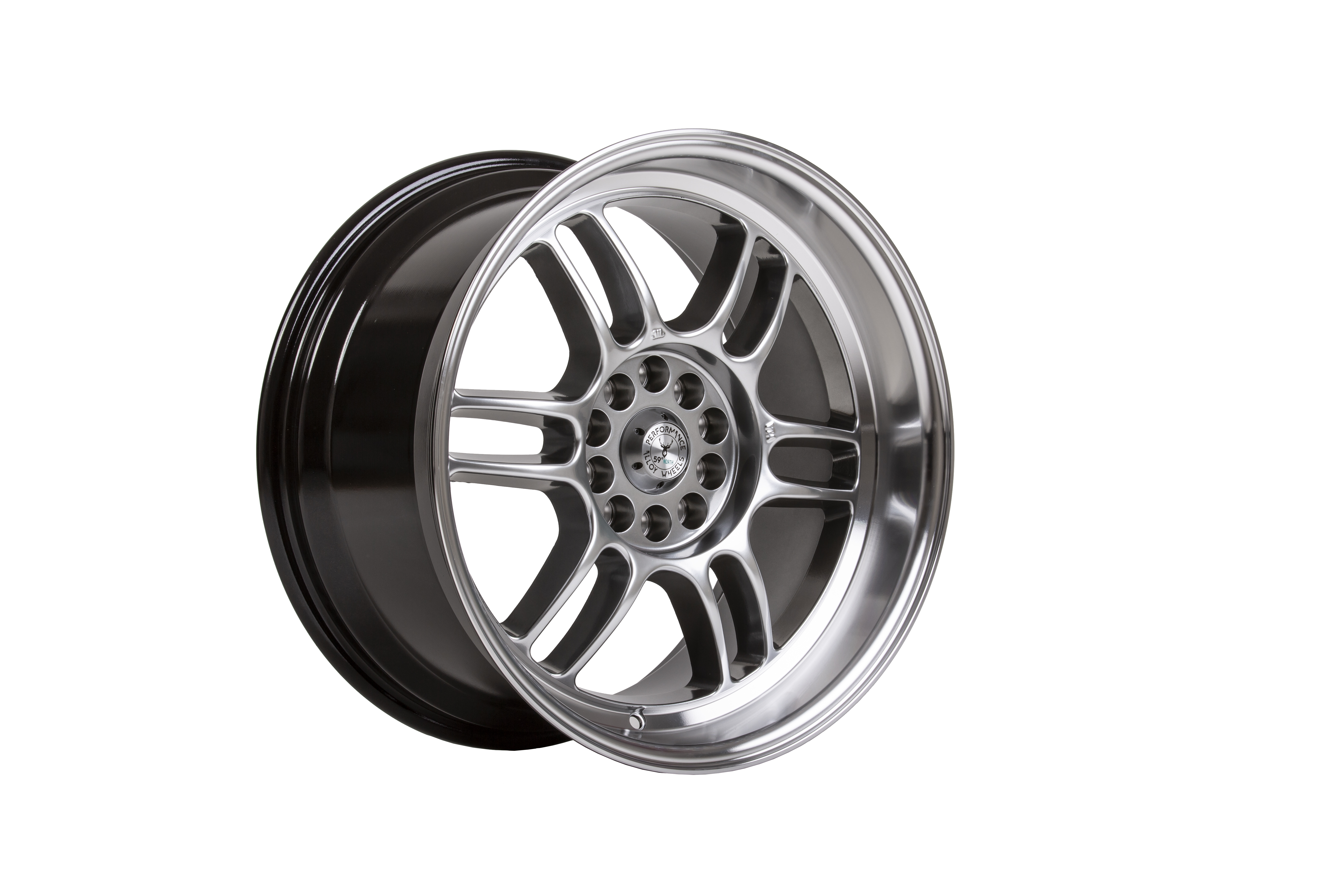 59°North Wheels D-006 9,5x18" ET20 5x114,3/5x120 Hyperblack/polished lip