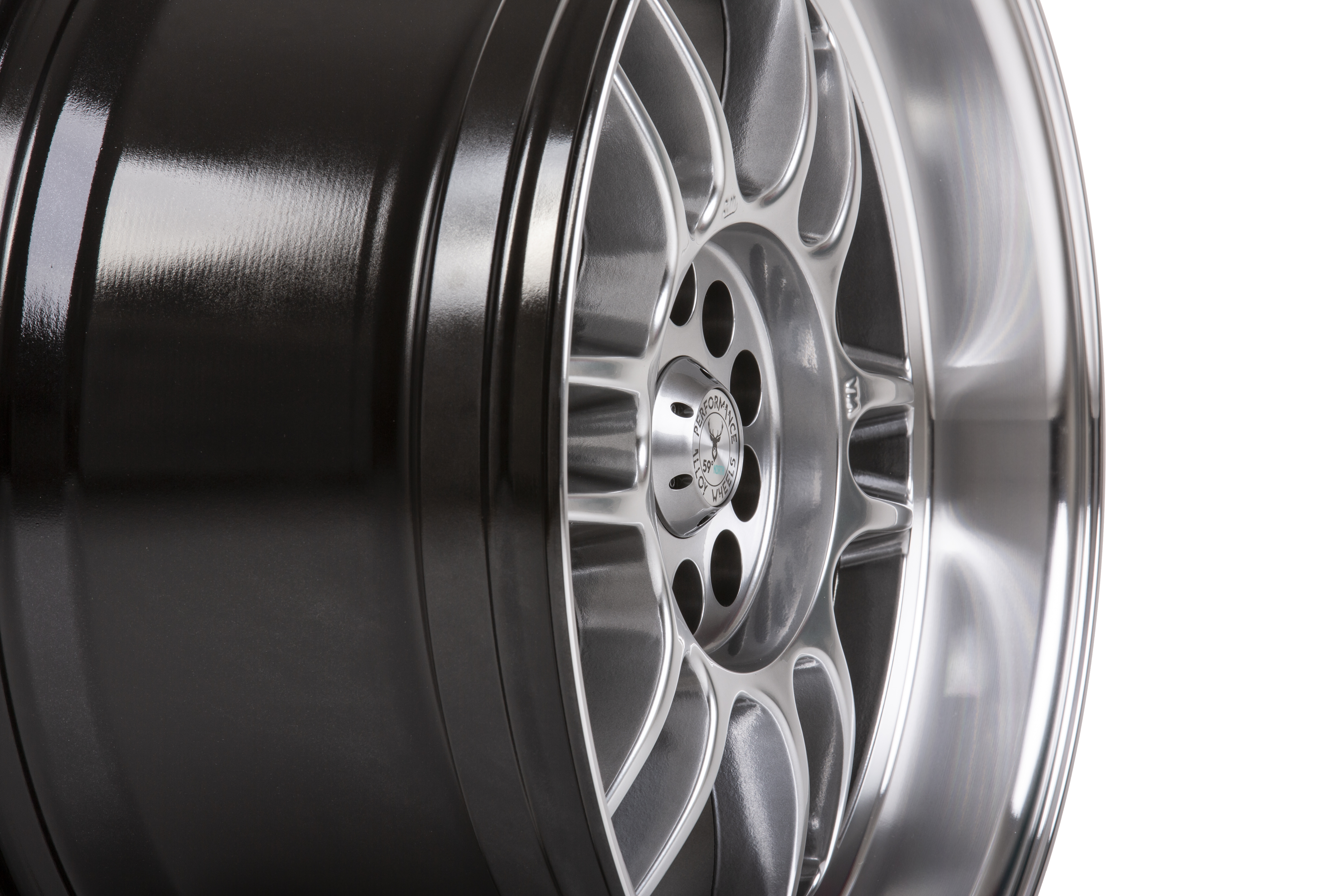 59°North Wheels D-006 9,5x18" ET20 5x114,3/5x120 Hyperblack/polished lip - 4