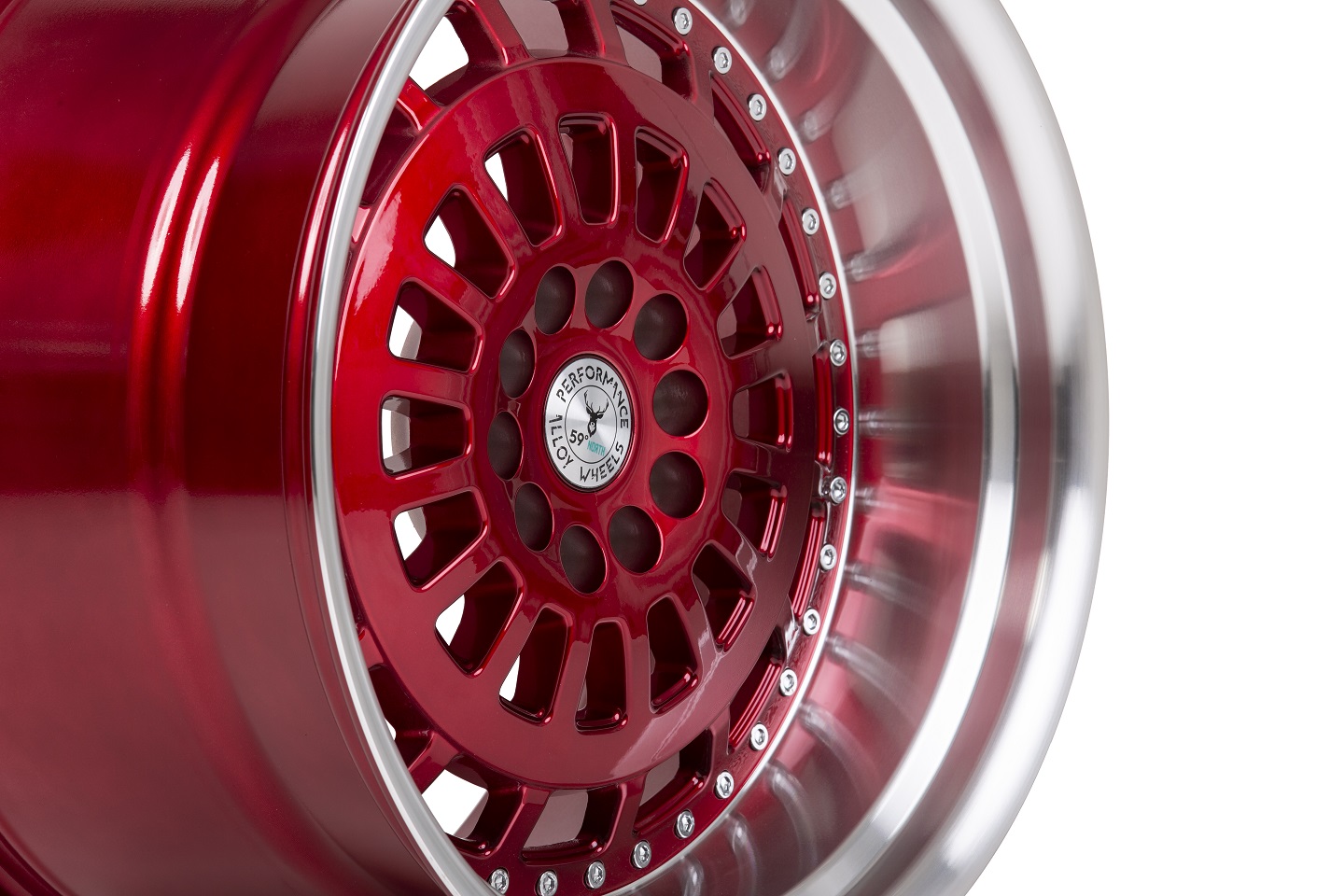 59°North Wheels D-007 11x18" ET15 5x114,3/5x120 Candyred/polished - 3