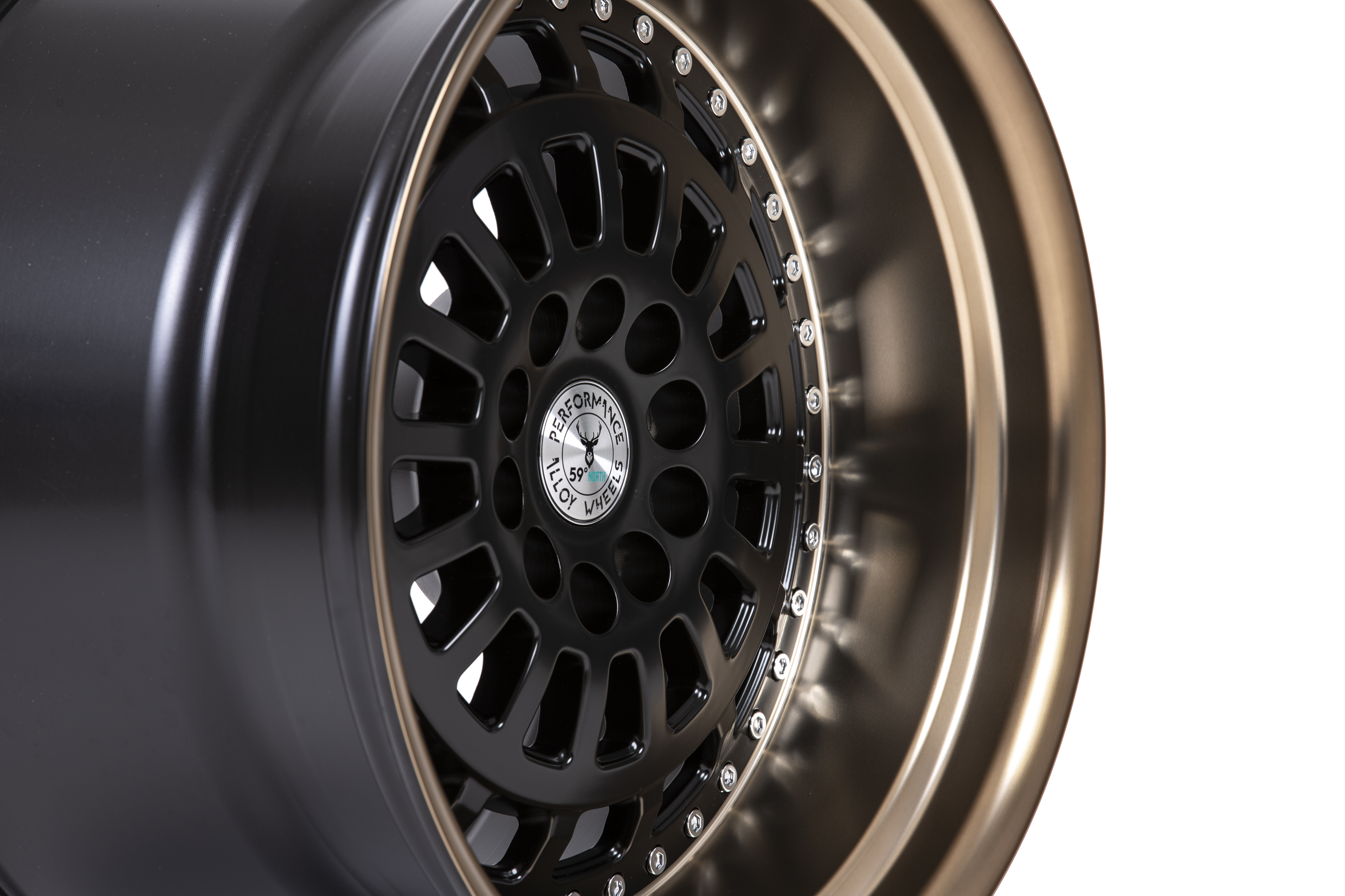 59°North Wheels D-007 11x18" ET15 5x114,3/5x120 Matteblack/bronzelip - 4