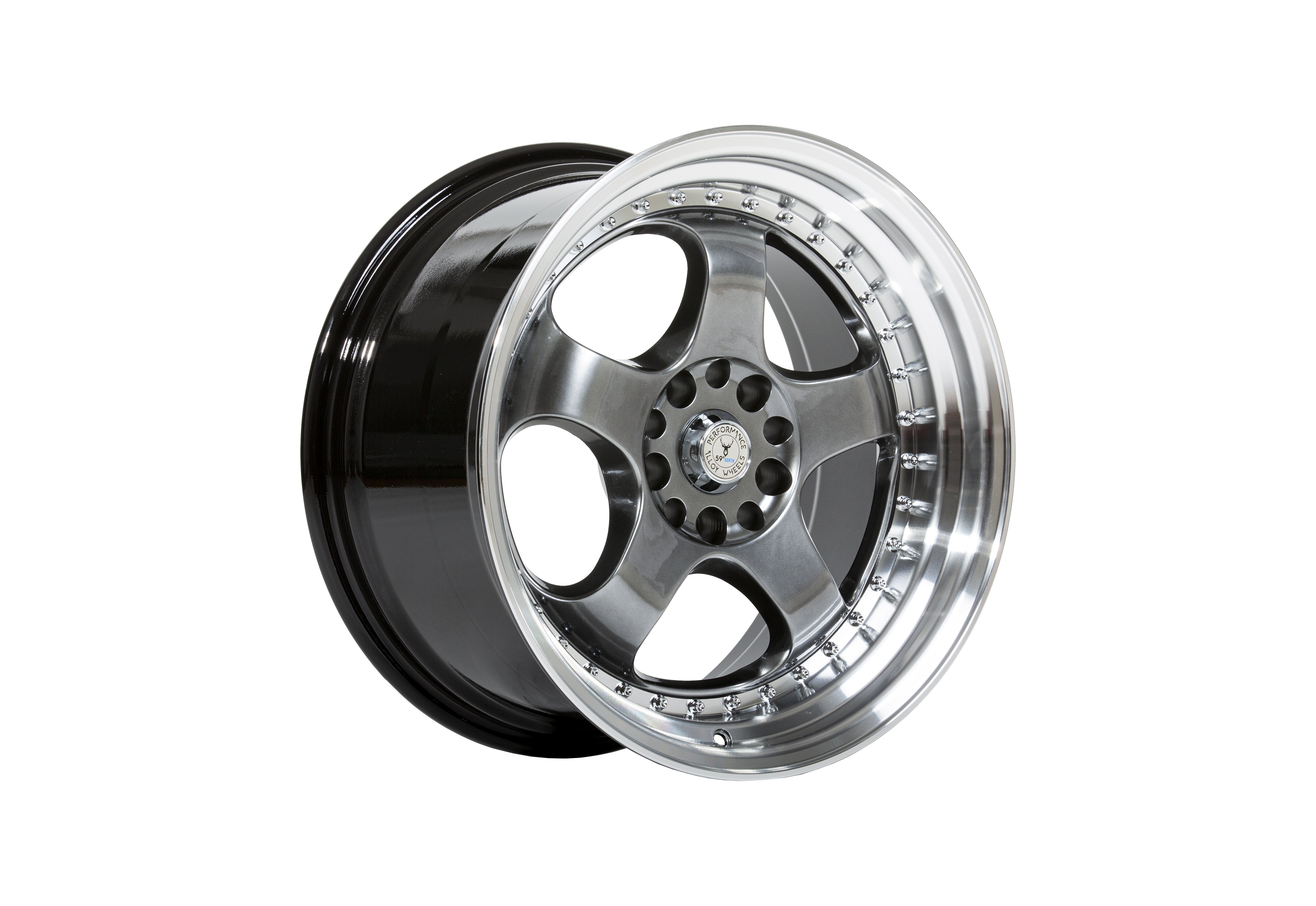 59°North Wheels D-002 9,5x18" ET20 5x114/5x120 Hyperblack/polerad kant