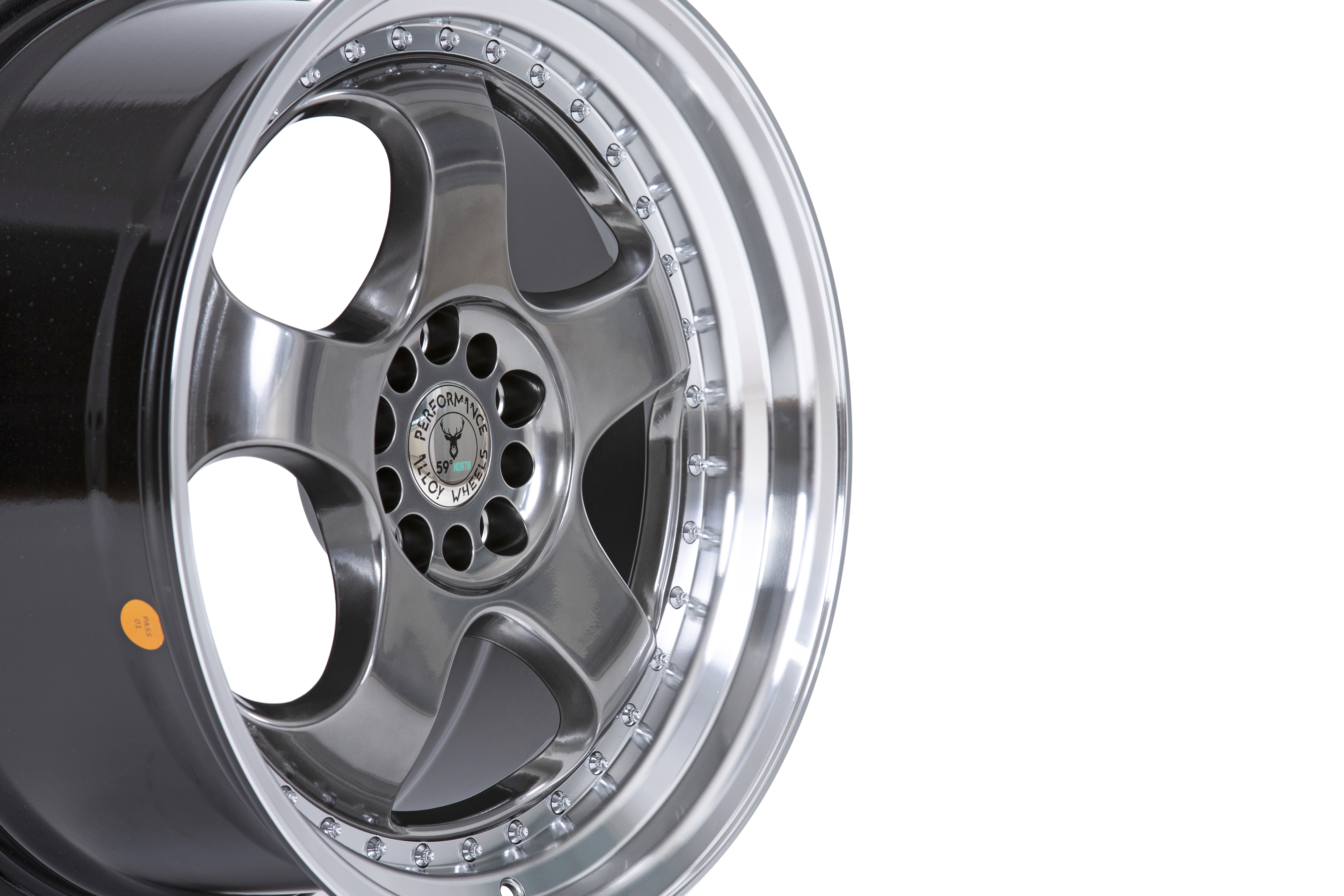 59°North Wheels D-002 8,5x18" ET35 5x114/5x120 Hyperblack/polerad kant - 4