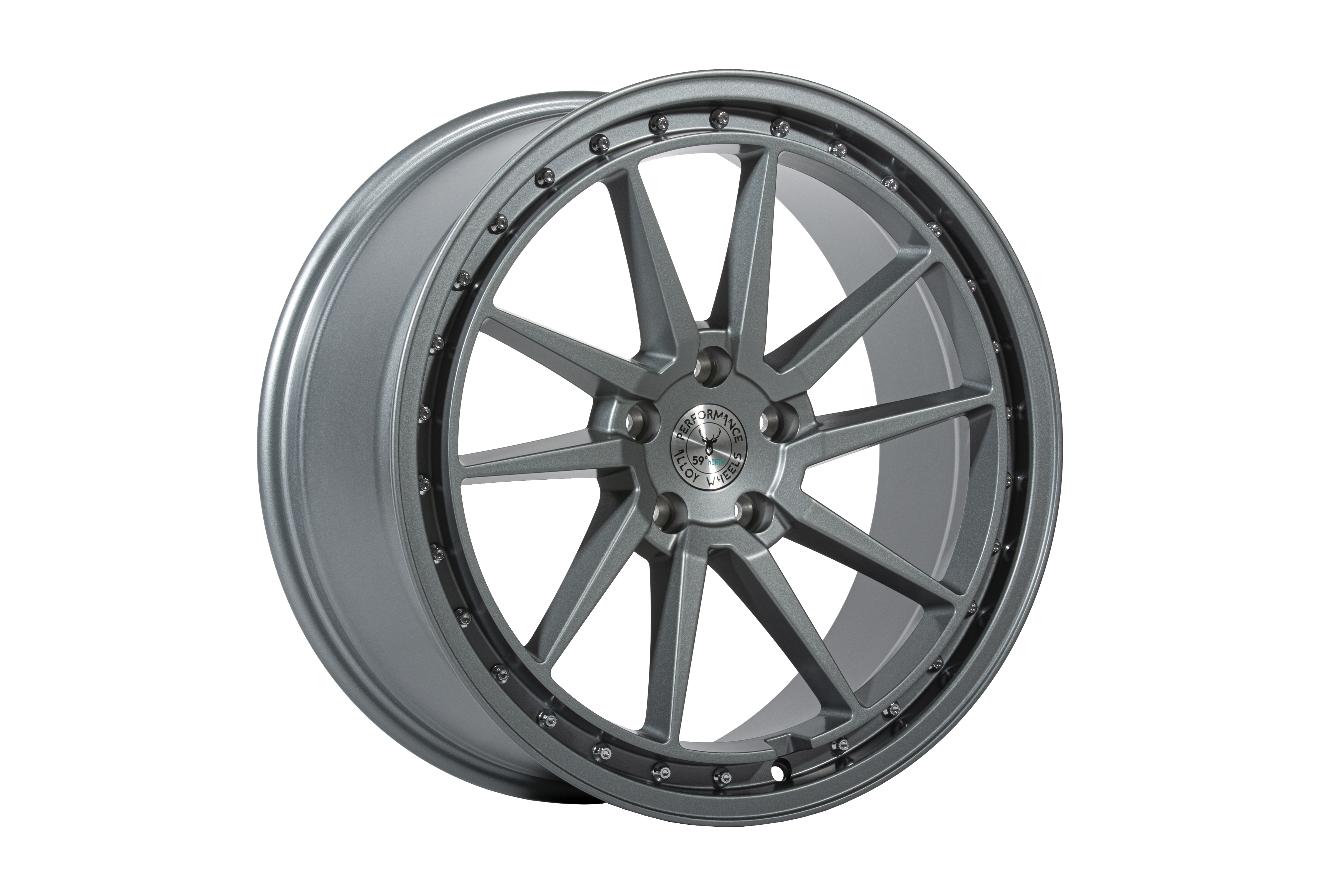 59°North Wheels S-001 8,5x19" ET38 5x108 full Matte gunmetal