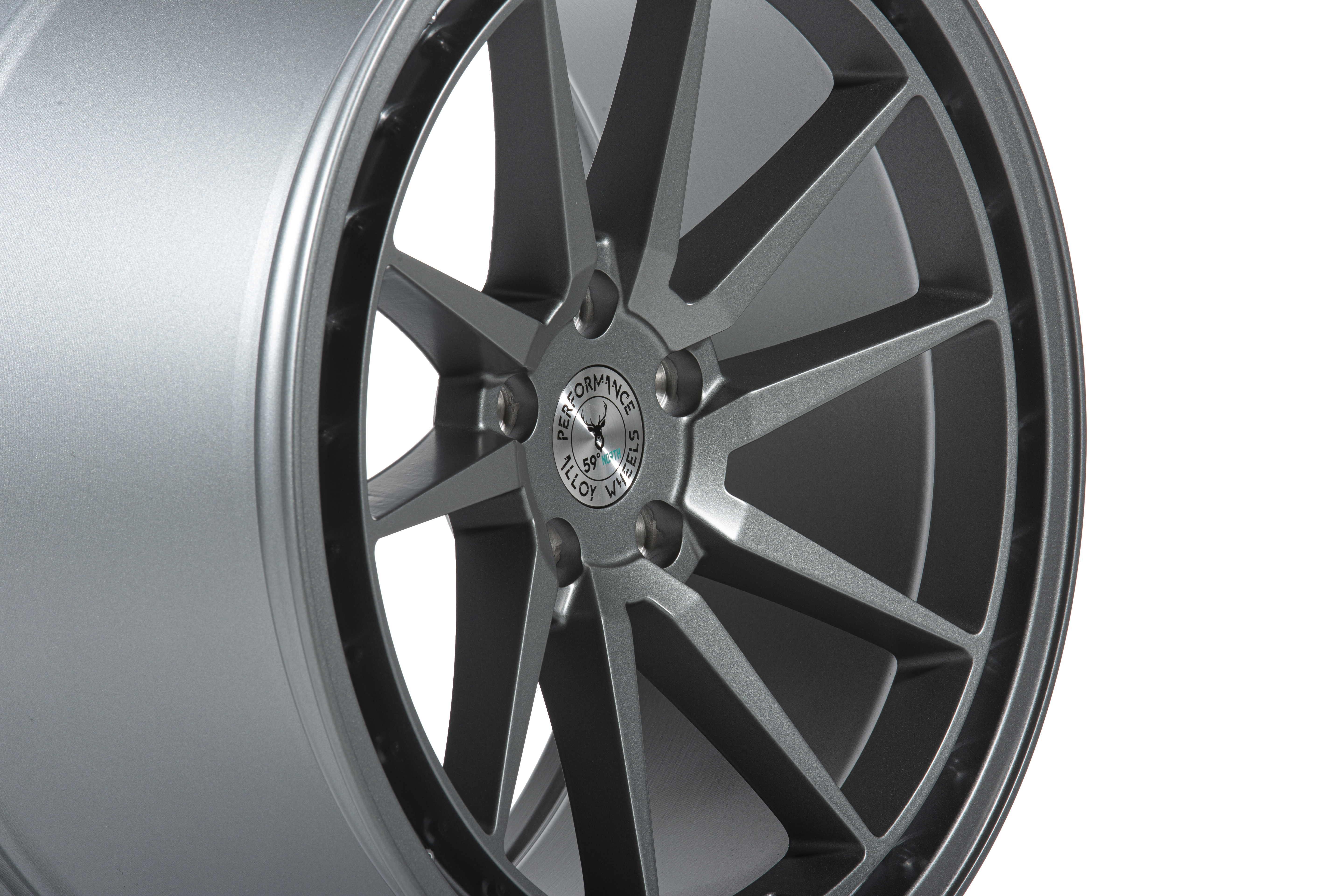 59°North Wheels S-001 9,5x19" ET40 5x112 full Matte gunmetal - 4