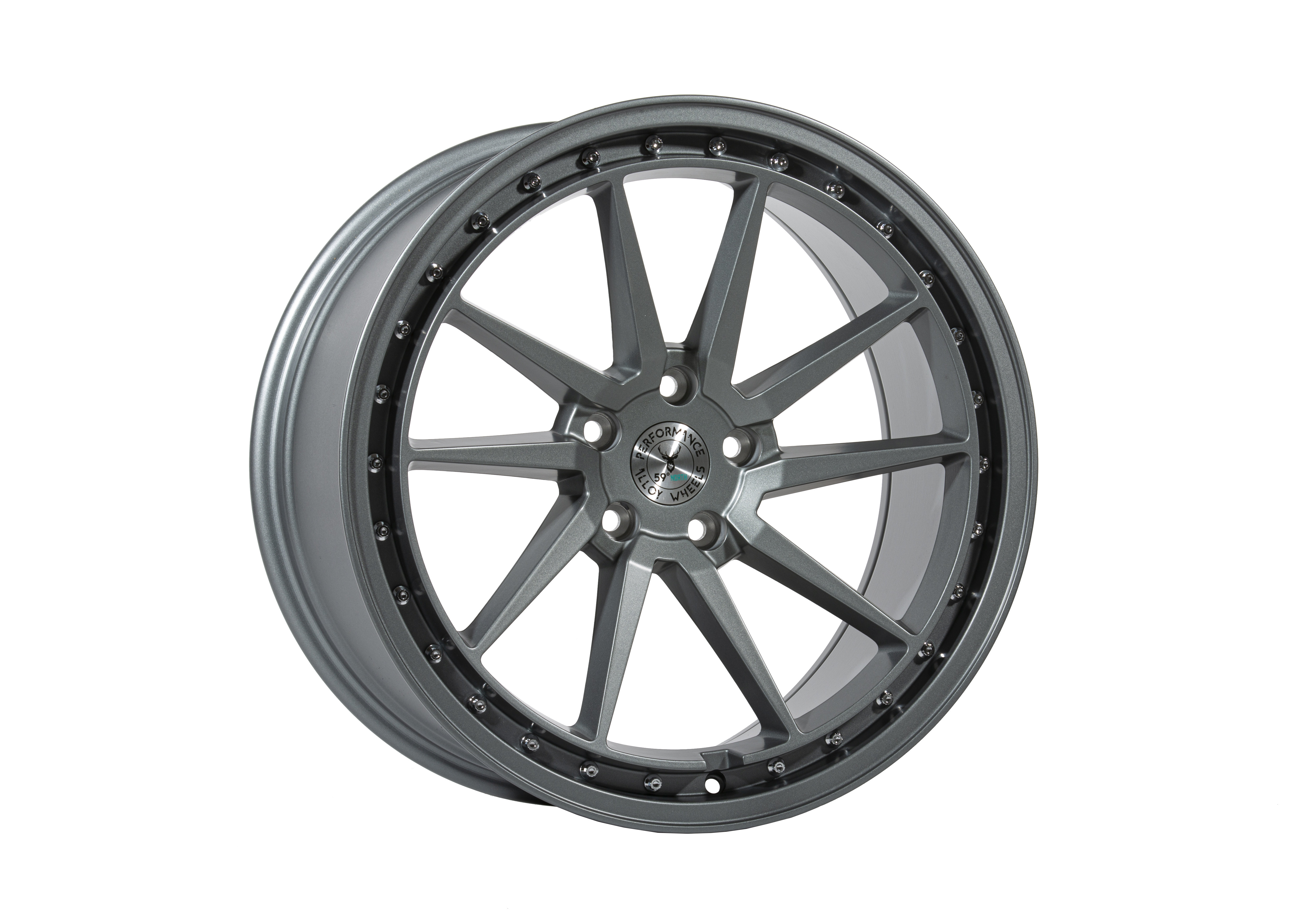 59°North Wheels S-001 9,5x19" ET40 5x112 full Matte gunmetal