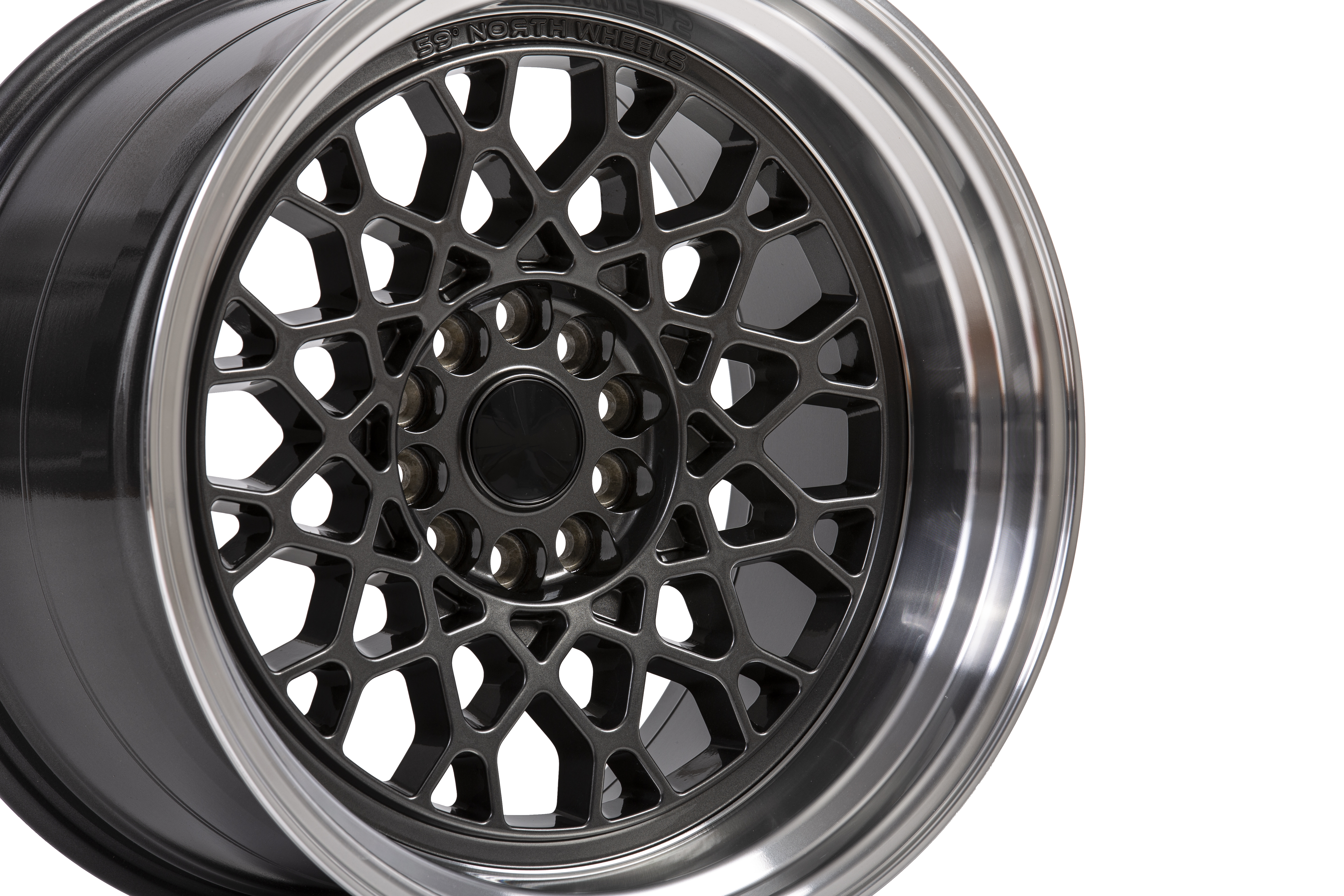 59°North Wheels D-008 11x18" ET8 5x100/5x108 Gunmetal/frontpolerad kant - 2
