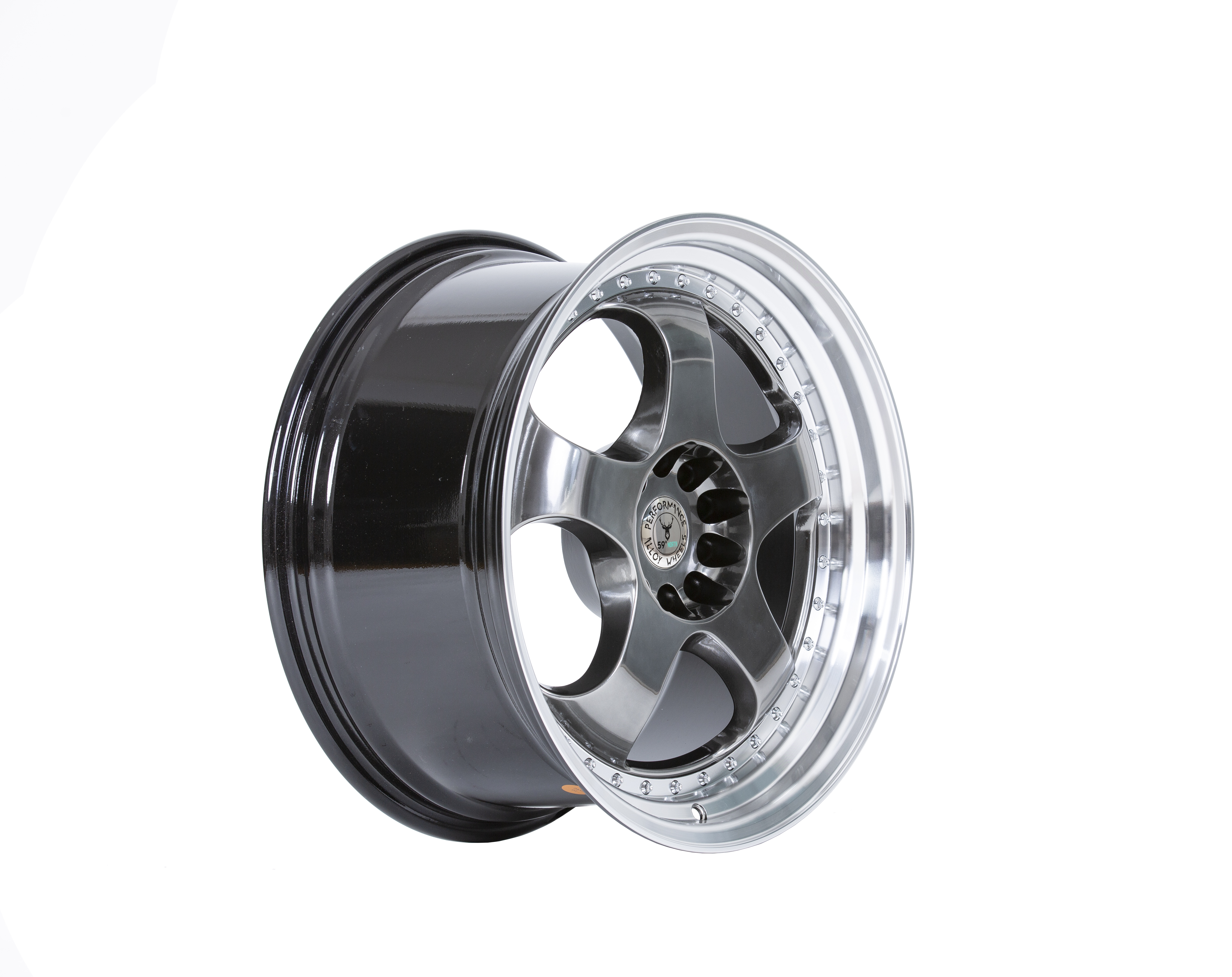 59°North Wheels D-002 9,5x19" ET33 5x108/5x112 Hyperblack/polerad kant