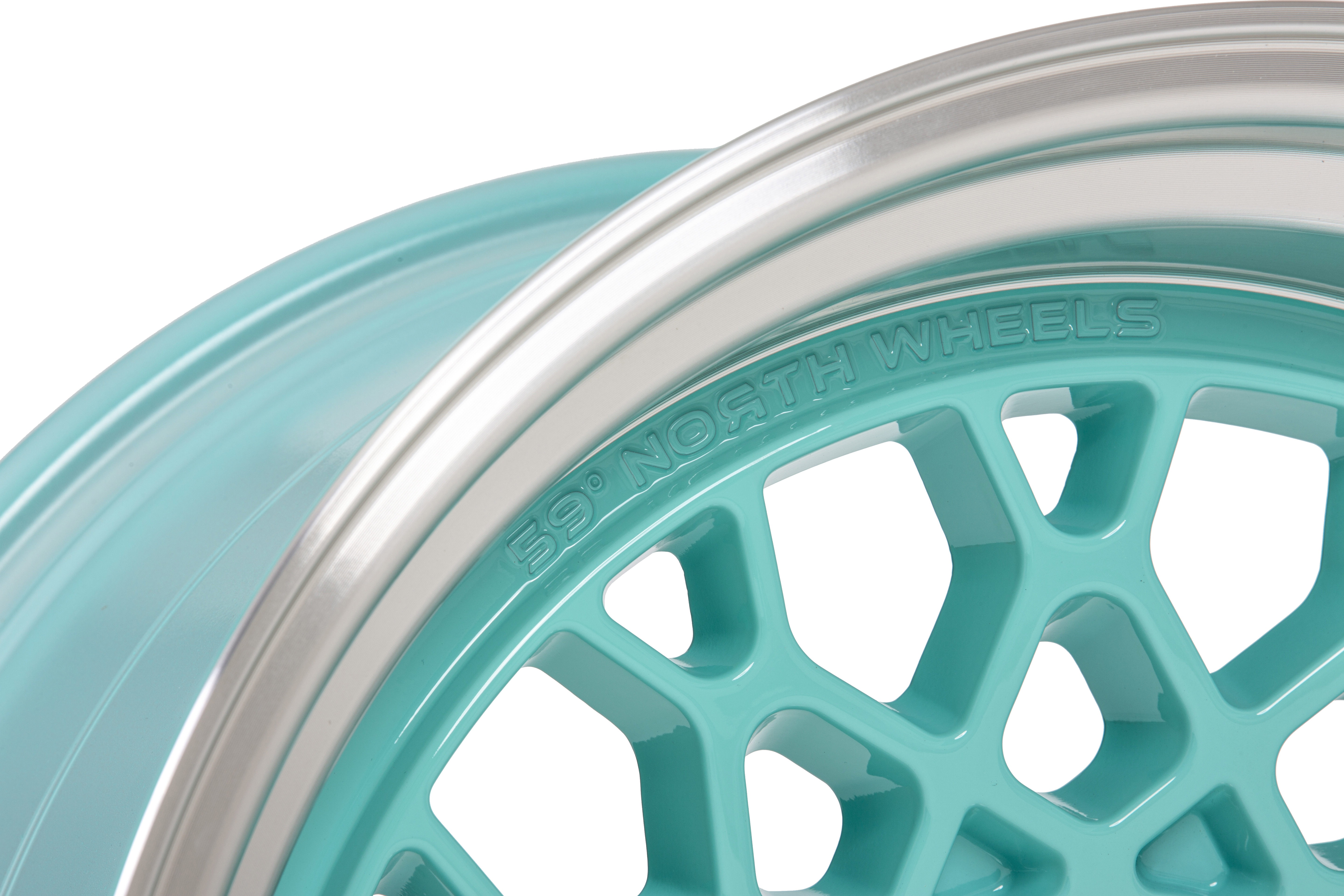 59°North Wheels D-008 11x18" ET8 5x114,3/5x120 turkos/polerad kant - 4