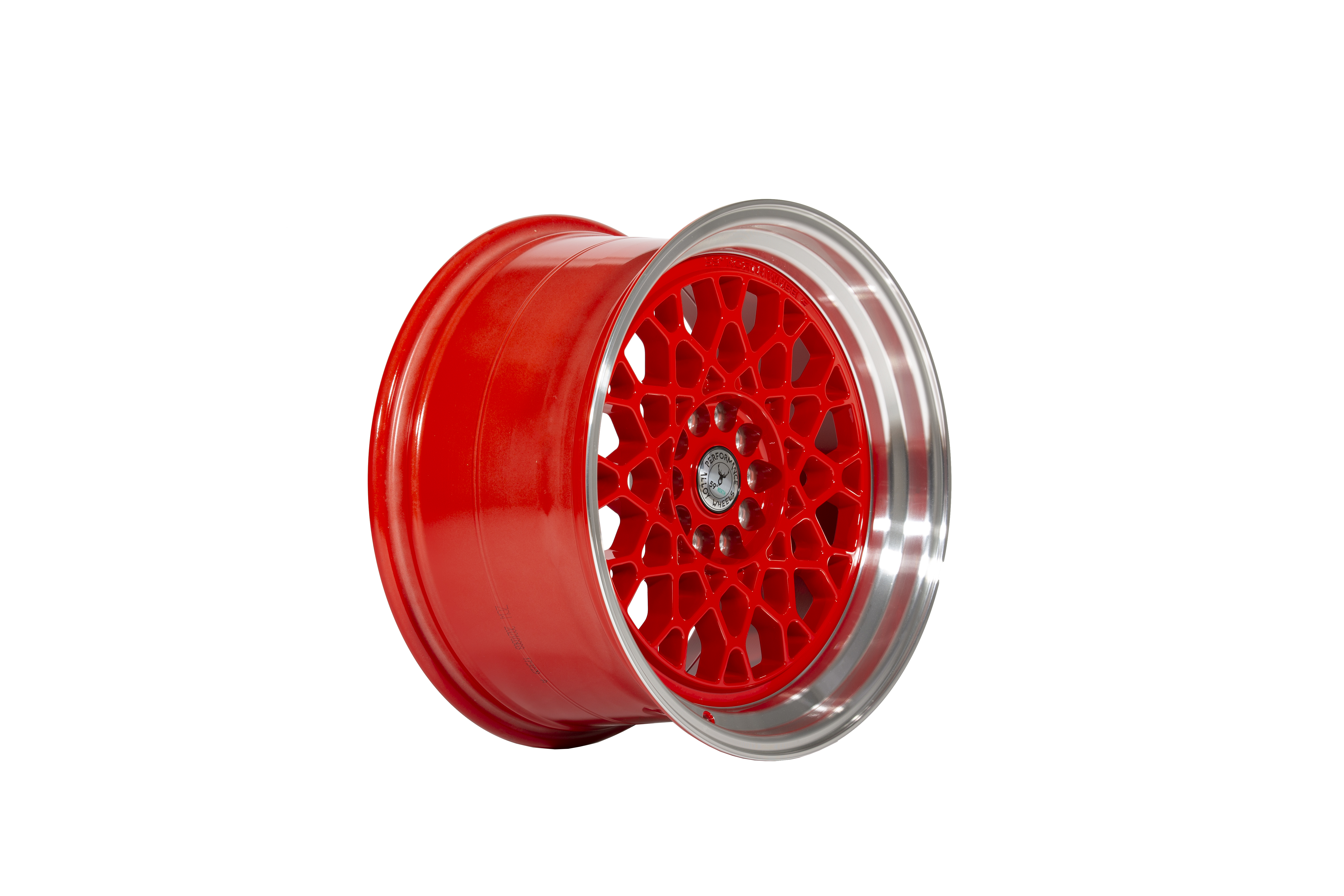 59°North Wheels D-008 9,5x18" ET22 5x114,3/5x120 röd/polerad kant - 2