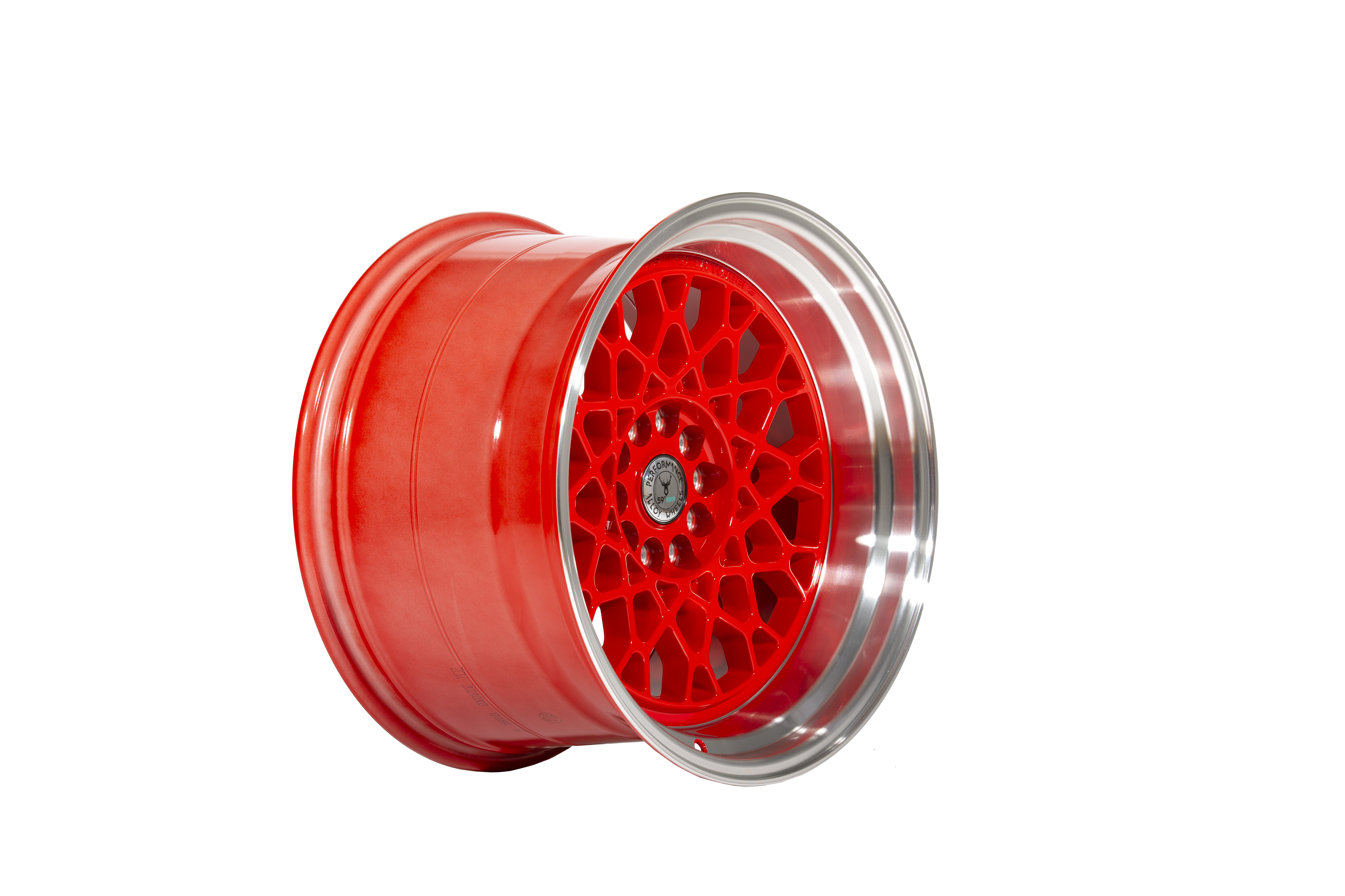 59°North Wheels D-008 11x18" ET8 5x114,3/5x120 röd/polerad kant - 2