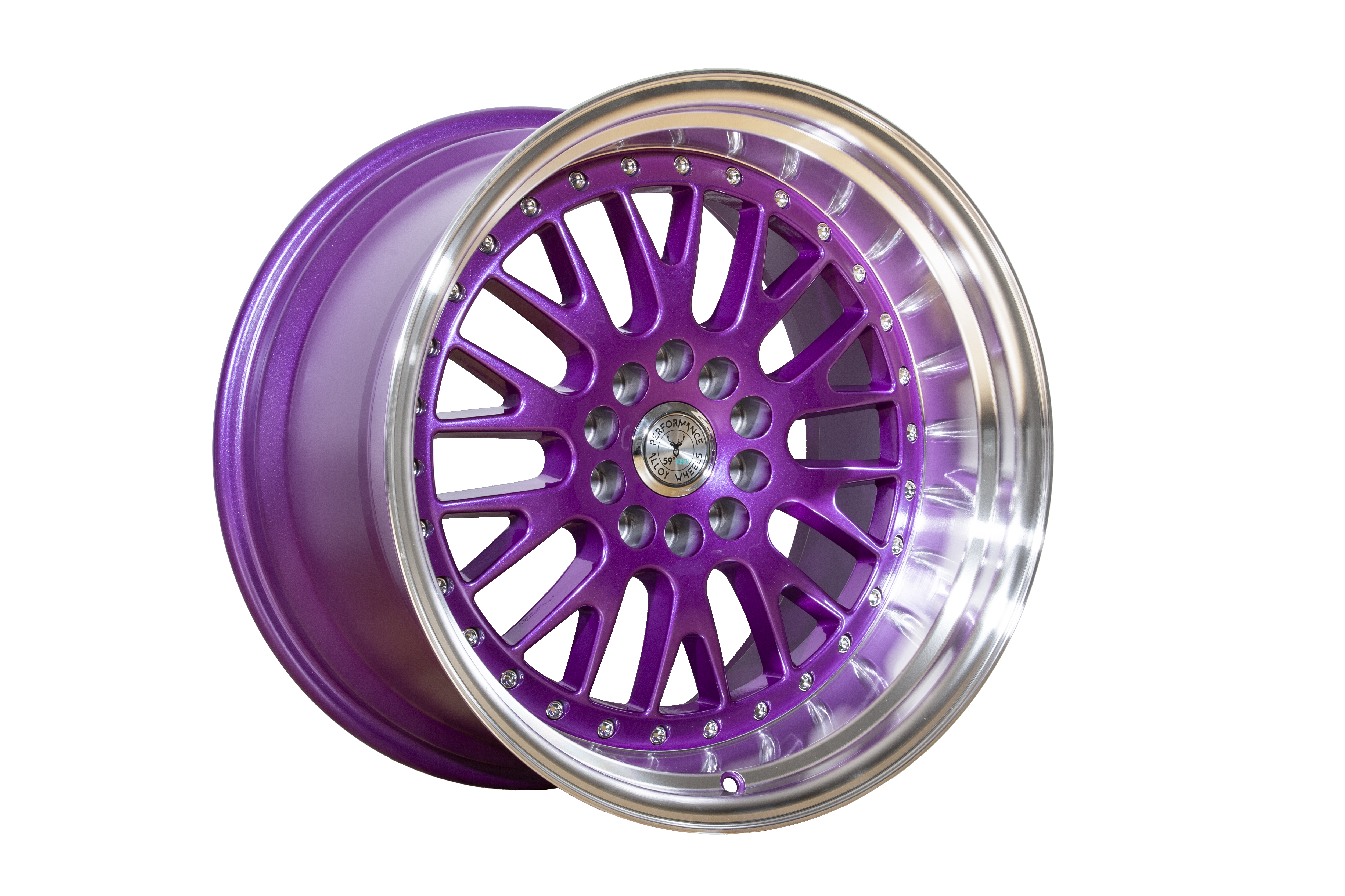 59°North Wheels D-003 11x18" ET15 5x114/5x120 Candy purple/polished lip