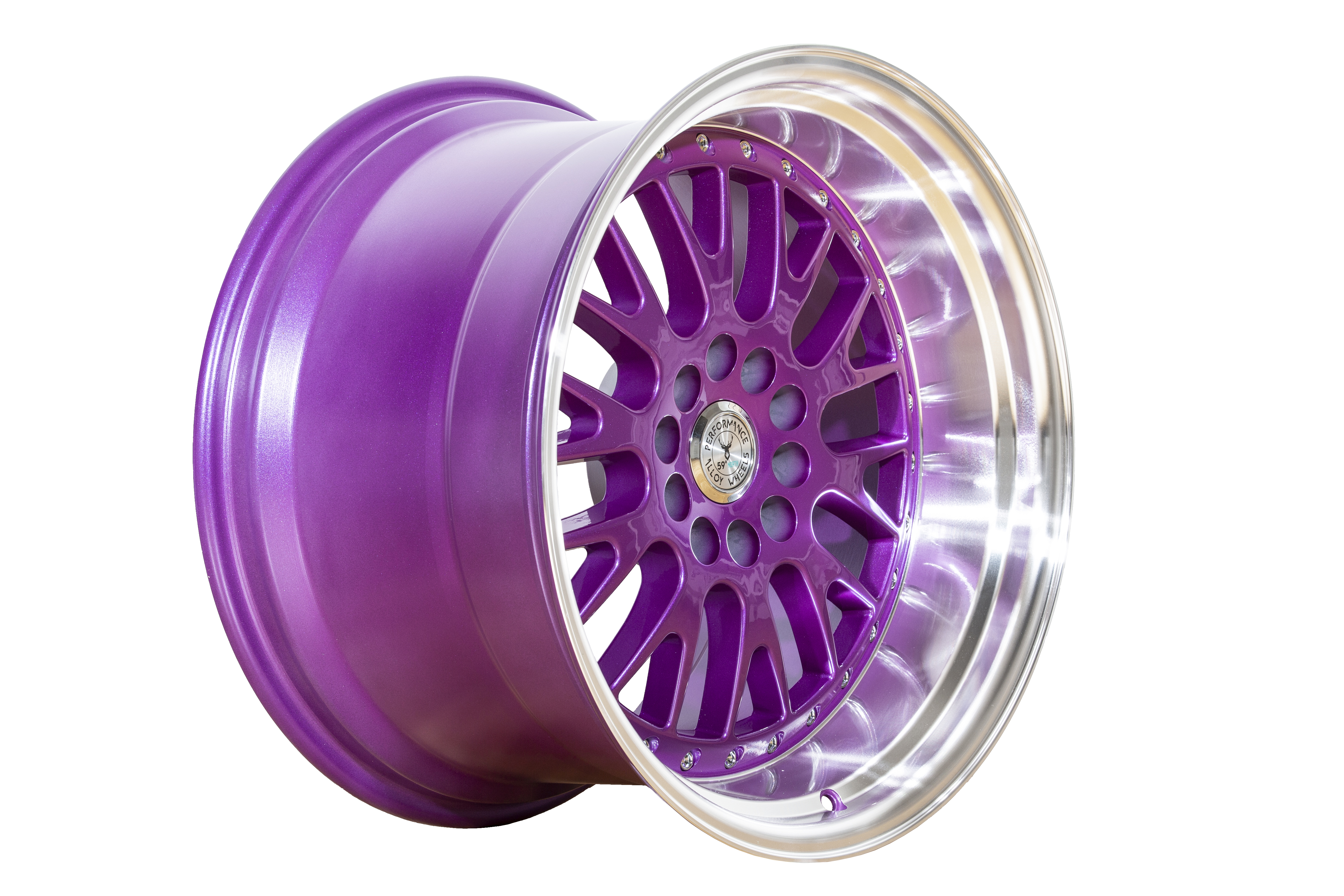 59°North Wheels D-003 11x18" ET15 5x114/5x120 Candy purple/polished lip - 2
