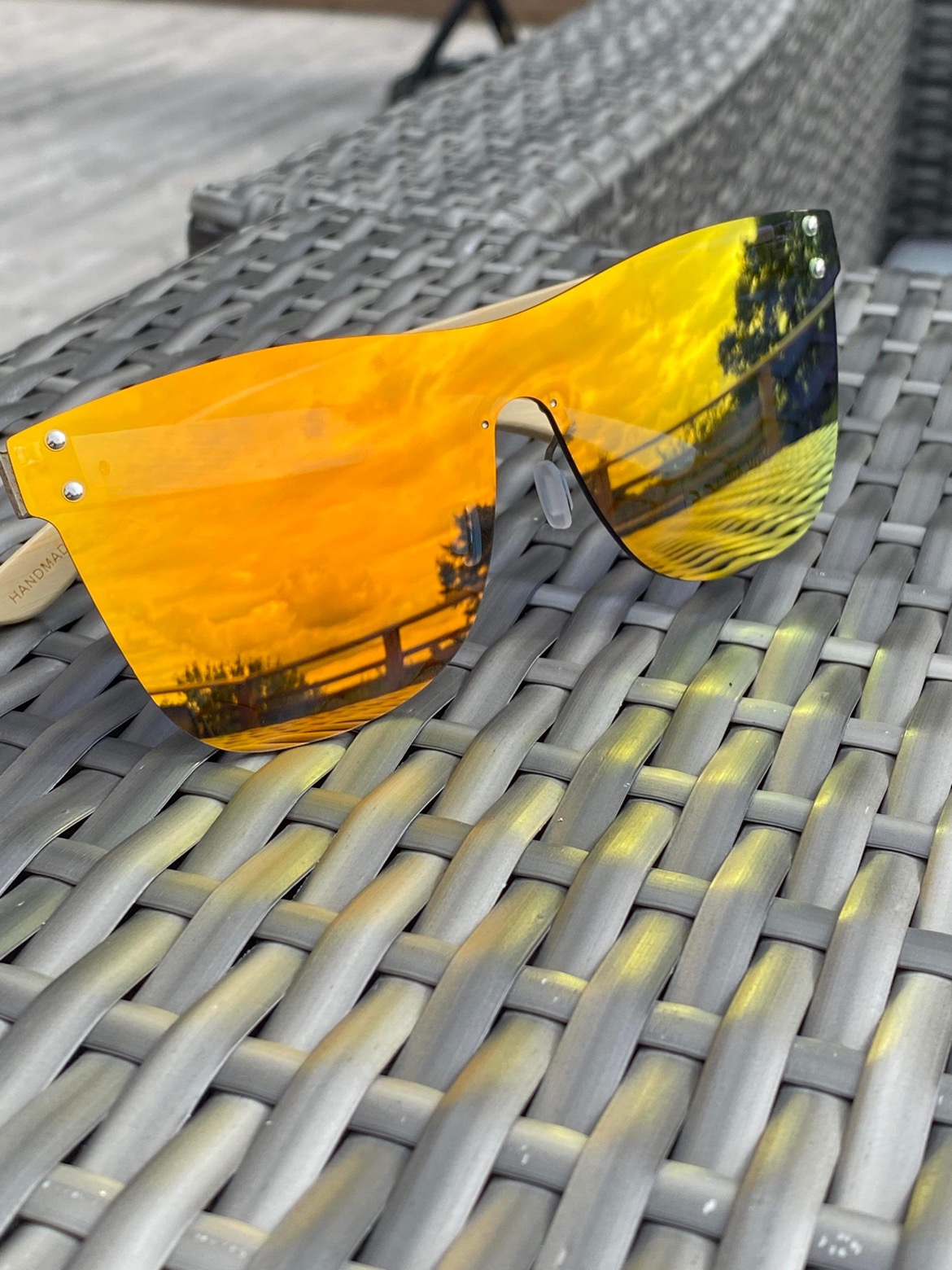 59°North Wheels frameless solglasögon gult spegelglas - 2